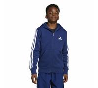 adidas Unisex Kids Essentials Full Zip Hoodie Sweatshirt, Dark Blue/White, 15-16 Years