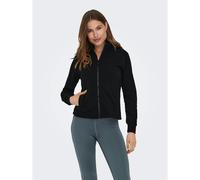 Zip-Up Sweatshirt in Cotton Blend Black