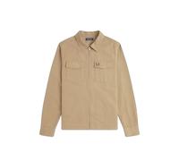 Zip-up twill overshirt Fred Perry Green XL
