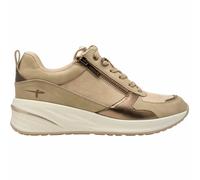 Zip-Up Wedge Trainers beige
