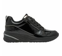 Zip-Up Wedge Trainers Black