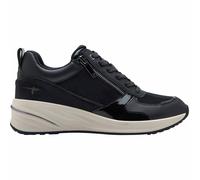 Zip-Up Wedge Trainers Navy Blue