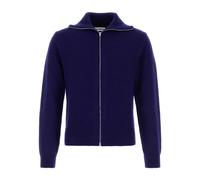 Zip-Up Wool Knit Cardigan- male- Jil Sander- Cardigans- Blue- M- Knitwear M