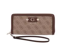 GUESS Purse Lindsey SLG Zip Around Wallet Latte Logo Brown