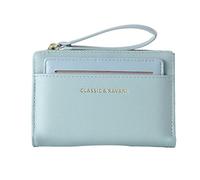 Zip Wallet for Women, Compact Coin Purse Card Slots, Stylish Short Purse Lanyard, Large Capacity for Teenagers and Adults, blue, 12,5 x 9 x 2,5 cm, See description