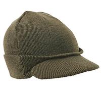 Zip Zap Zooom Mens Jeep Beanie Hat Olive Green Thermal US Army Military Peak Ski Winter Hat MASH New