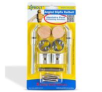 Zipbolt 13.960 Angled Slipfix Railbolt - Angled Handrail to Newel Post Connector for Upper Connection, Easy Residential and Commercial Installation, New Construction and Remodels