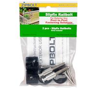 Zipbolt 17.150 Exterior Slipfix Railbolt - Epoxy Coated Staircase Handrail Post to Post Fastening Solution, Easy Residential and Commercial Installation, New Construction and Remodels - 1 Double Pack