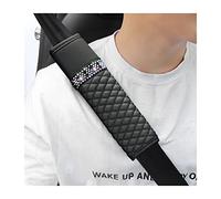 zipelo 2 Pcs Auto Seat Belt Cover, Breathable Leather Shoulder Pads Protect Your Neck, Harness Pads Strap for a More Comfortable Driving, Car Accessories Compatible with Adults Kids (Black)
