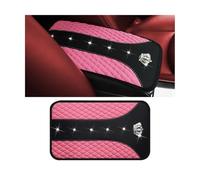 zipelo Bling Car Center Console Cover, Crystal Rhinestone Crown Auto Armrest Box Protector Cushion Pad, Comfortable Diamond Vehicle Arm Rest Seat Mat Decor Accessories, Universal Fit (Pink)