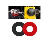 Zipelo Car Battery Terminal Washers, 2PCS Fiber Vehicle Batteryterminal Gasket Protector, Automotive Top Side Terminal Protection Washers Accessories, Universal for SUV, Sedan, Truck(Red/Black)