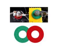 Zipelo Car Battery Terminal Washers, 2PCS Fiber Vehicle Batteryterminal Gasket Protector, Automotive Top Side Terminal Protection Washers Accessories, Universal for SUV, Sedan, Truck(Red/Green)