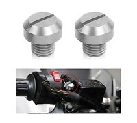 zipelo - Motorcycle Mirror Screw, 2 x Engine Rearview Mirror Caps, Motorcycle Decorative Accessories, Aluminum Alloy Screws (Right+Left/Silver)
