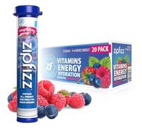 Zipfizz Healthy Energy Drink Mix, Blueberry Raspberry, 20 Count by Zipfizz