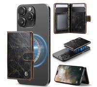 ZipFoldy for Magsafe Wallet, Magnetic Phone Wallet with RFID Blocking 6-Card Holder for Men Women Minimalist Slim PU Leather Kickstand for iPhone 17 Air 16 15 14 13 12 Pro Max Plus, Luxury Coffee