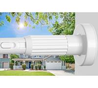 ZipGlo White Shower Curtain Pole 100-302cm No Drilling Extra Long Tension Rods Extendable Curtain Poles For Clothes Tension Curtain Rod For Curtains,Windows,Bathroom,1pcs