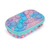 ZIPIT Bubble Pencil Box for Girls | Fidget Case | Silicon Sensory Push It Case | Large Capacity Pencil Case (Teal Purple)
