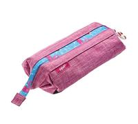 ZIPIT Lenny Pencil Case for Girls | Large Capacity Pencil Pouch | Pencil Bag for School, College and Office (Pink)