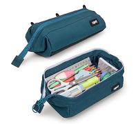 ZIPIT Lenny Pencil Case, Large Capacity Zipper Pouch for School, Stationery Bag for Teen Girls Boys and Adults, Teal