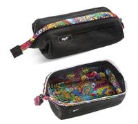 ZIPIT Lenny Pencil Case | Large Capacity Pencil Pouch | Pencil Bag for School, College and Office (Black)