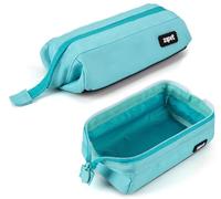 ZIPIT Lenny Pencil Case, Large Capacity Zipper Pouch for School, Stationery Bag for Teen Girls Boys and Adults, Navy