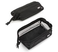 ZIPIT Mesh Pencil Case for Adults and Teens, Large Capacity Pouch, Sturdy Pen Organizer, Wide Opening with Secure Zipper Closure (Lenny, Black)