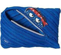 ZIPIT Monster Pencil Case for Boys | Big Pencil Pouch for School, College and Office | Pencil Bag for Kids (Blue)