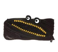 ZIPIT Monster Pencil Case for Kids, Cute Zipper Pouch for Boys, Black