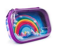 ZIPIT Rainbow Pencil Case | Clear Top | Large Capacity | School Organizer