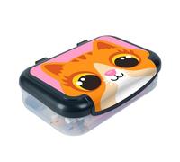ZIPIT Recycled Plastic Pencil Box for Girls, Large Capacity Pencil Case for School, Durable Stationery Organizer Box, Kitty