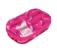 ZIPIT Wavy Pencil Box for Girls | Fidget Toy | Silicon Sensory Case | Large Capacity Pencil Case (Pink)