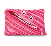 ZIPIT Wildlings Large Pencil Case for Girls, Cute Zipper Pouch for Kids and Teens, Stationery Bag for School ,Pink