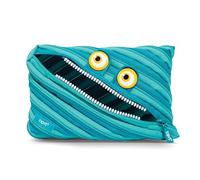 ZIPIT Wildlings Pencil Case for Kids | Big Pencil Pouch for School, College and Office | Pencil Bag for Boys & Girls (Blue)