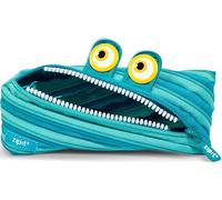 ZIPIT Wildlings Pencil Case for Kids, Cute Zipper Pouch for Boys, Blue
