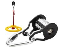 ziplin Slider Pulley - Heavy Duty Metal Cable Runner, Smooth Rolling Wheel Assembly, Durable Weight Support Design, Versatile Fitness Supply | Exciting Obstacle Element for Children Training