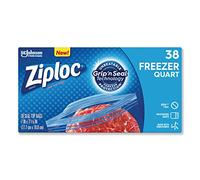 Ziploc Freezer Bags Value Pack, Quart Size, 38 ct
