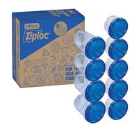 Ziploc Brand Twist n Loc Food Storage Containers, Leak Resistant Design, Small and Medium Round, Variety Pack, 9 count