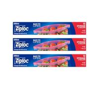 Ziploc Double Zipper Storage Bag, 2 Gallon Jumbo, 12-Count(Pack of 3)