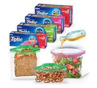 Ziploc Food Storage and Sandwich Bags Variety Pack, Stay Open Design with Stand-Up Bottom, Easy to Fill, 166 Bags Total