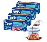 Ziploc Freezer Bags, Gallon, 4 Pack, 30 ct (120 Total Bags)