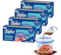 Ziploc Freezer Bags, Gallon, 4 Pack, 30 ct (120 Total Bags)