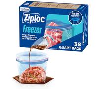 Ziploc Freezer Bags Value Pack, Quart Size, 38 ct