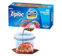 Ziploc Freezer Bags with New Grip 'n Seal Technology, Gallon, 80 Count