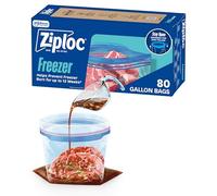 Ziploc Freezer Bags with New Grip 'n Seal Technology, Gallon, 80 Count
