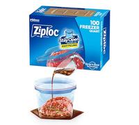 Ziploc Freezer Bags with New Grip 'n Seal Technology, Quart, 100 Count (316963)