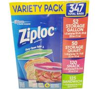 Ziploc Freezer Various Sizes Storage Bags Variety Pack - Pack of 347 Bags