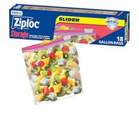 Ziploc Gallon Food Storage Slider Bags, Power Shield Technology for More Durability, 18 Count