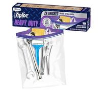 Ziploc Heavy Duty Gallon Food Storage Bags, Seal Top Closure, 10 Count