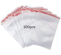 Ziploc Resealable Thick & Durable Clear Plastic Zip Lock Bags (20x25cm) - Food, Cookie & Jewellery Packaging - Baggies - Small Ziplock Bags (20 Pack)