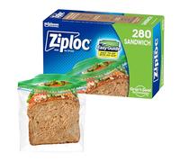 Ziploc Sandwich and Snack Bags for On the Go Freshness, Grip 'n Seal Technology for Easier Grip, Open, and Close, 280 Count